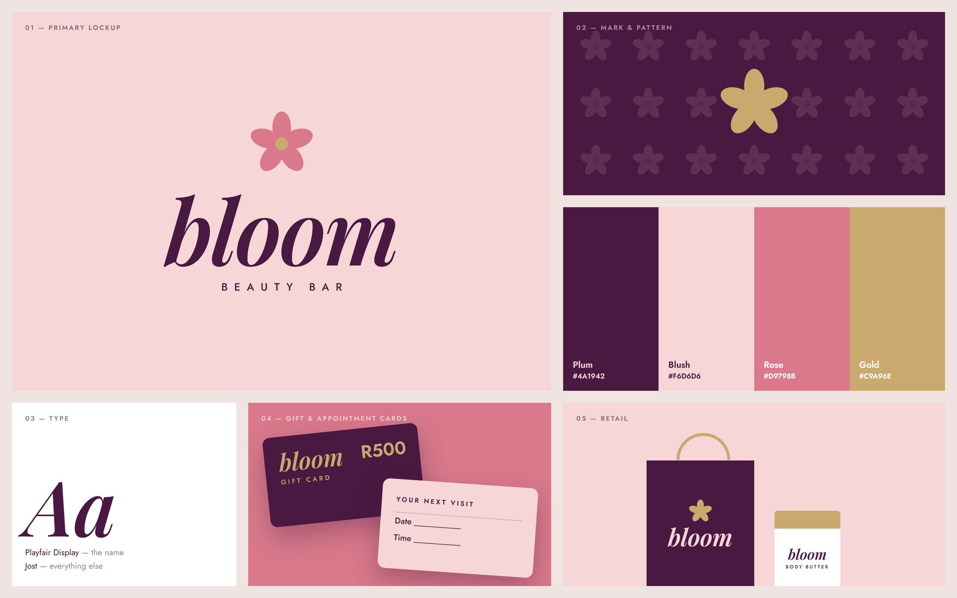 Bloom Beauty Bar — brand identity