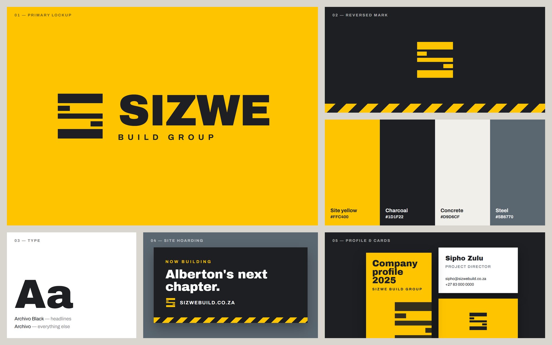 Sizwe Build Group — brand identity